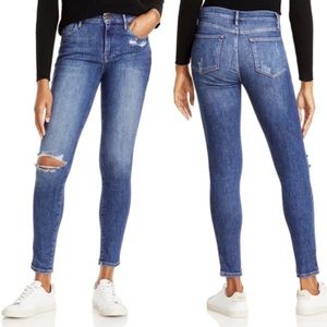 Frame Le High Rise Ripped Skinny Jeans in Saxon size 26